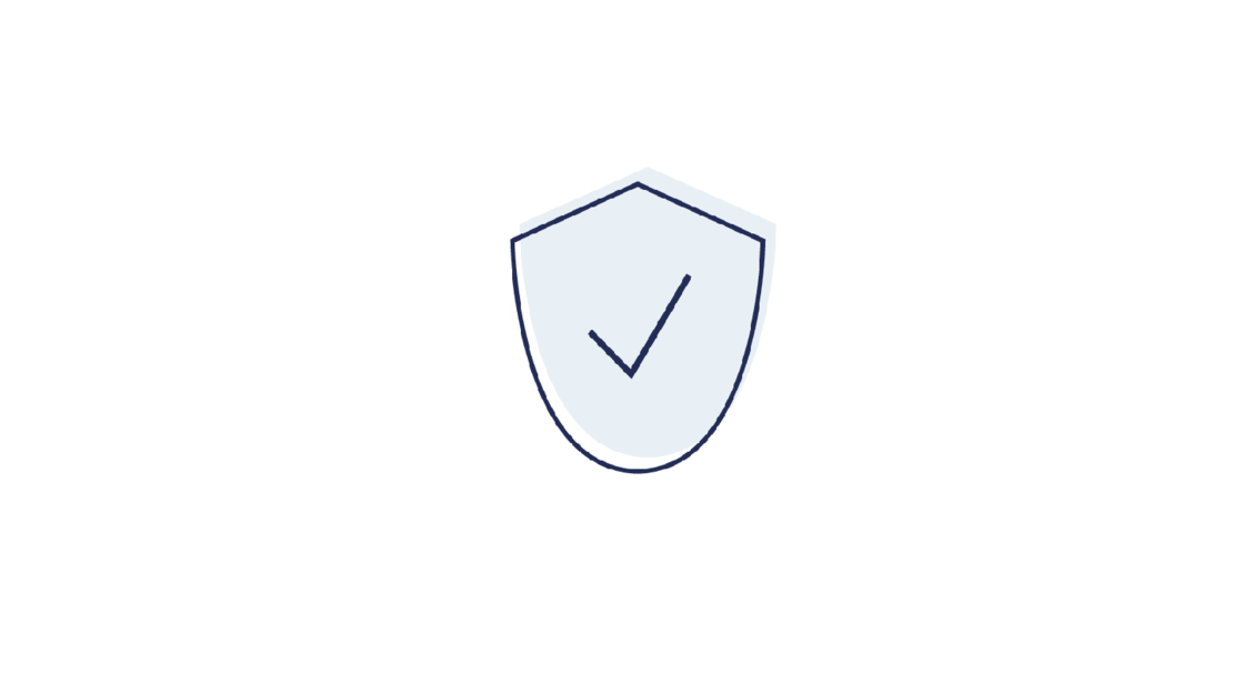 Icon Schild mit Haken
